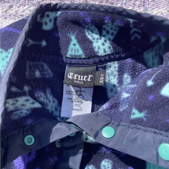 Cruel Girl Kids Cactus Print Sweater - Black and Green - Picture 3 of 3